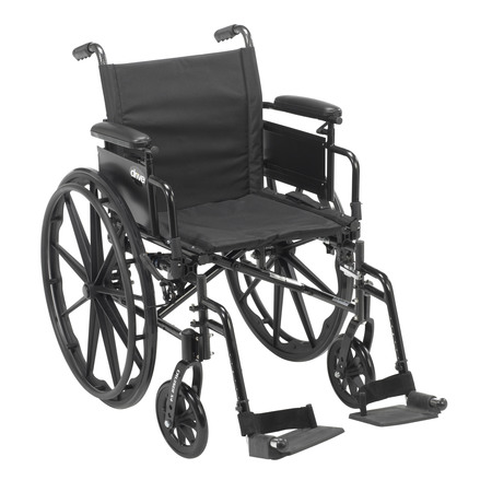 DRIVE MEDICAL Cruiser X4 Lightweight Dual Axle Wheelchair - 20" Seat cx420adda-sf